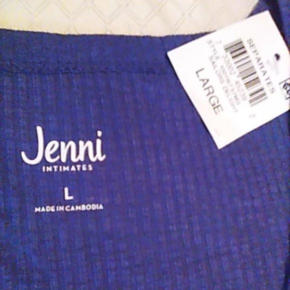 Pajama Set Hue /Jenni Pants & Tank Sailor's Delight Large NWT - Picture 2 of 6